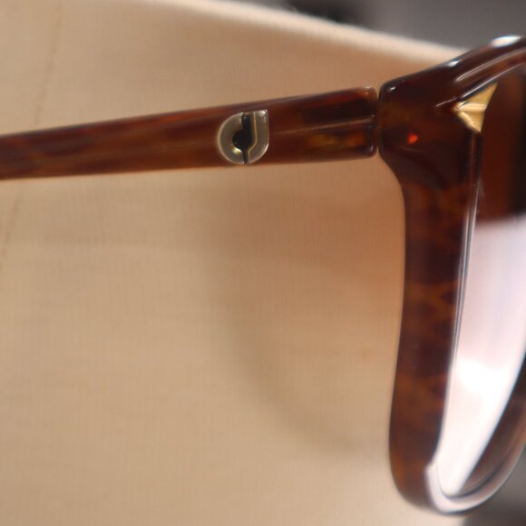 Vintage 1970\'s Charles Jourdan France Tortoise Gold Trim Oversize Sunglasses EUC main image 4